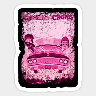 Retro Art Up In Smoke, Chong Comedy Sticker